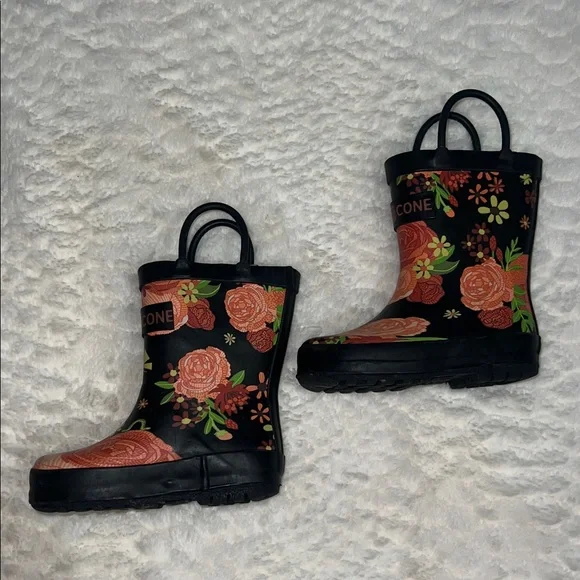 Lone Cone Kids Floral Rain Boots kids toddler size 5 - Picture 3 of 6